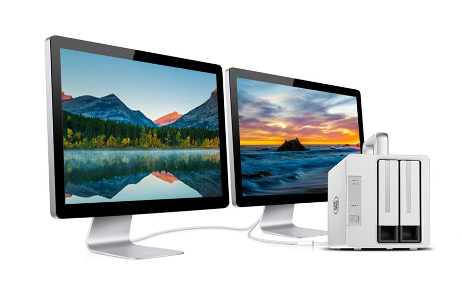 Bộ Thiết bị lưu trữ DAS TerraMaster TD2 Thunderbolt 3+NAS N300 Hàng chính hãng