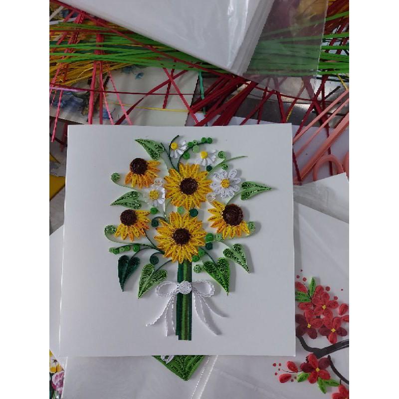 THIỆP QUILLING 15X15CM NHIỀU MẪU