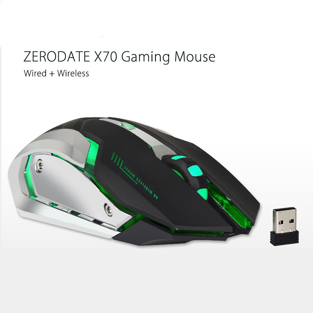 Chuột LED Không Dây 2.4GHZ Gaming X70 - Hàng Nhập Khẩu