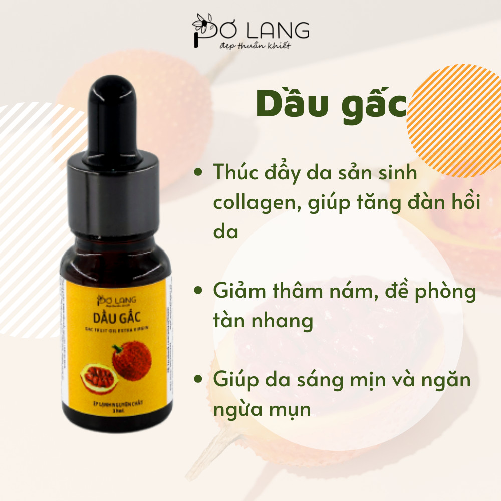 Tinh Dầu Gấc Pơ Lang Giảm Thâm Mụn Và Ngăn Ngừa Nám Sạm- 10,30 ml