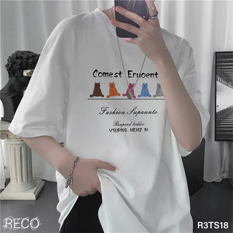 Áo thun, phông nam Hàn Quốc cao cấp dáng rộng tay lỡ T-Shirt Loose R3TS18