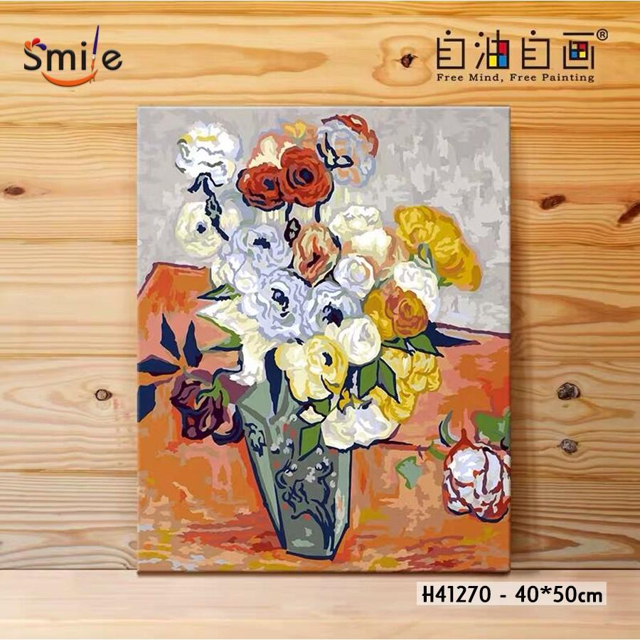 Tranh số hóa tự tô màu theo số cao cấp Smile FMFP Tranh cổ Van Gogh