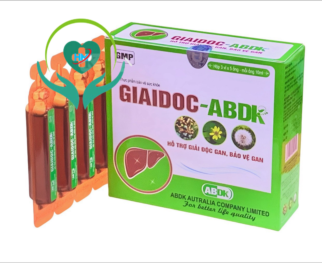 ỐNG UỐNG GIẢI ĐỘC GAN ABDK - Hộp 15 ống - Giúp thanh nhiệt, giải độc gan, mát gan, tăng cường chức năng. Lisse