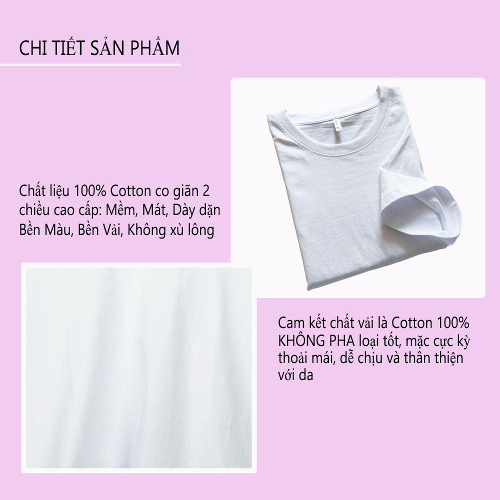 Hình ảnh Áo phông nam cổ tròn màu trắng chất liệu 100% cotton dày dặn co giãn tay ngắn