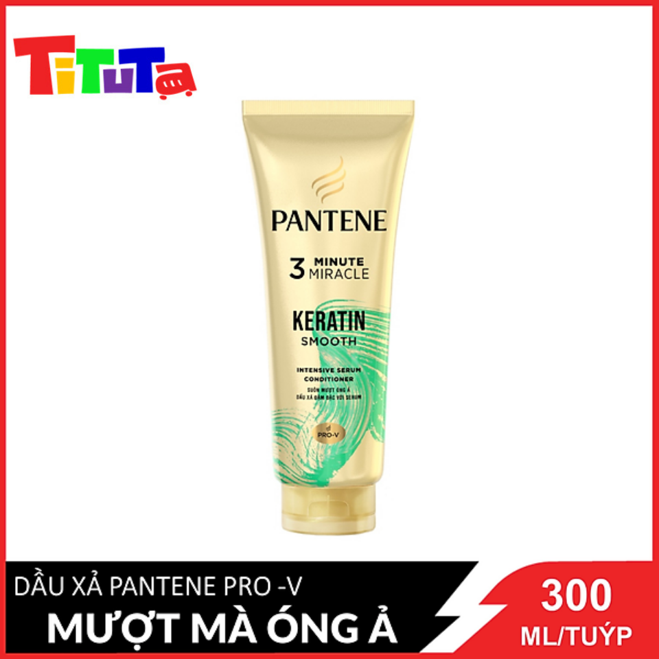 Dầu xả Pantene Pro- V 3 Phút Diệu Kì Mượt Mà Óng Ả (Xanh Lá) 300ml / Tuýp