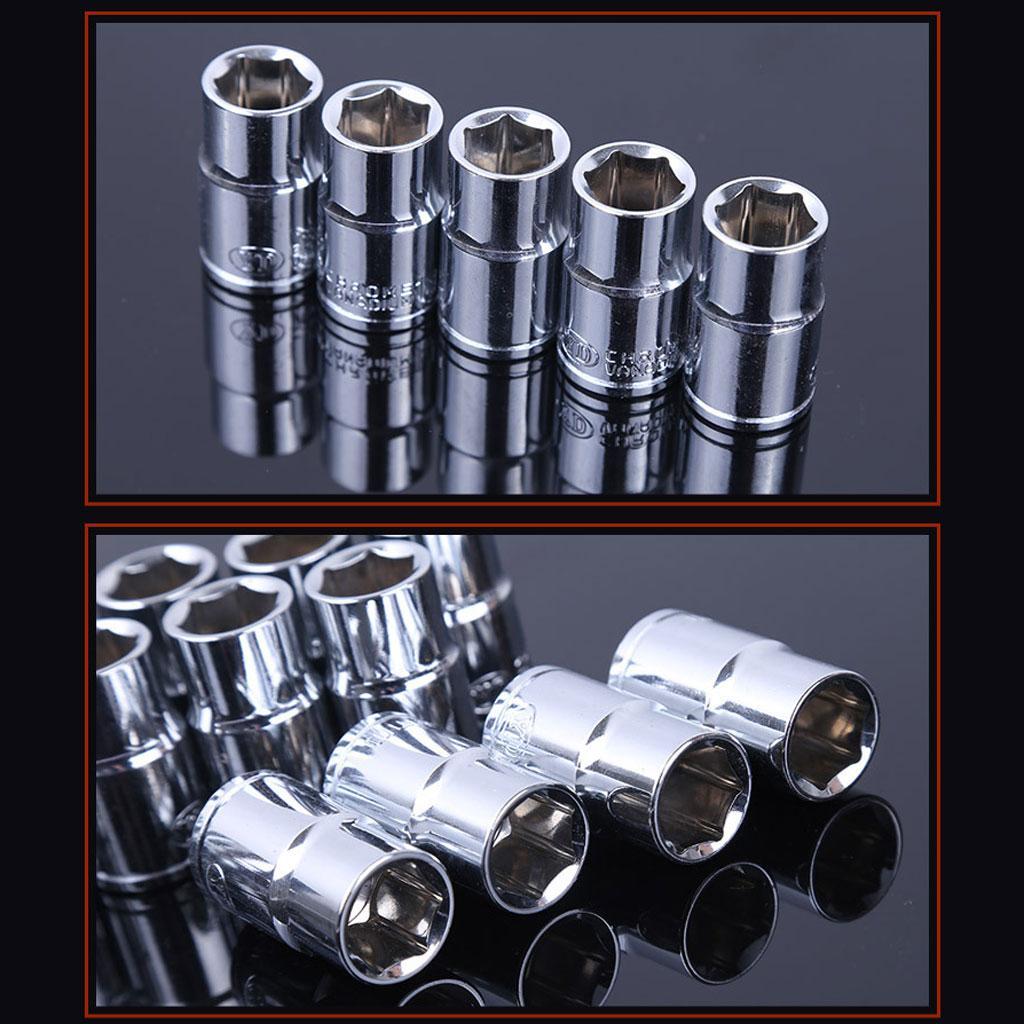 2 X 17mm &amp; 19mm Short Socket Set 1/2 '' Metric Hexagon Socket