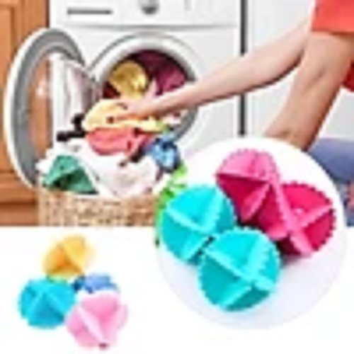 Bộ 6 quả banh giặt nhựa ABS siêu sạch cho quần áo trong máy giặt giảm nhăn nhó bảo vệ sợi vải , phù hợp với mọi gia đình