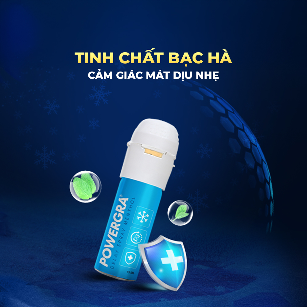 Chai xịt Mỹ Powergra Delay Spray Menthol - Chai 13ml