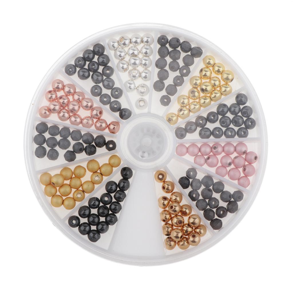 Assorted Multicolor Crystal Gems with Hole for String Beads of Necklace/Ring/Bracelet Art Craft Toys and DIY Jewelry Crystal Kit with Case