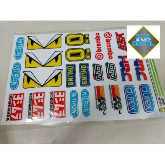 Tấm logo durex, ohlins, mắt khủng long nổi