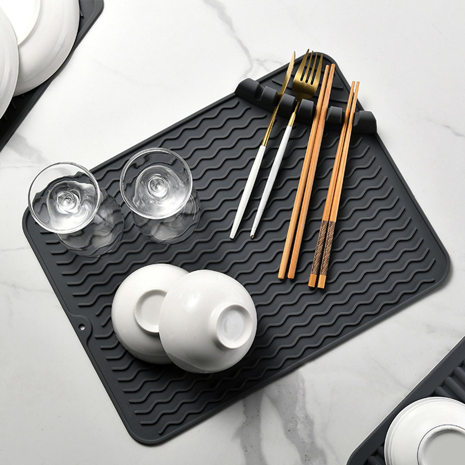 Non Slip Drying Pad Utensil Drying Board Tray for Countertop RV