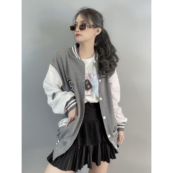 Áo khoác bomber nam nữ nỉ bông dày dặn hàng quảng châu form rộng unisex khoác nỉ CS CANDLES - AK3424