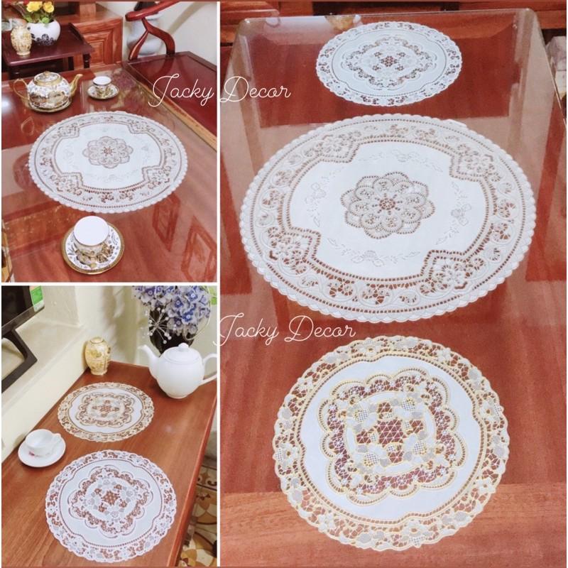 KHĂN TRẢI BÀN 25 - 40CM REN HOA NHẬT BẢN -