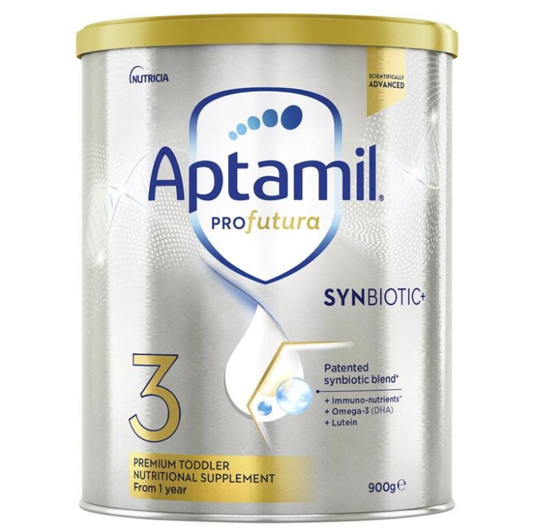 Sữa Tăng Cân Cho Bé Aptamil Profutura Synbiotic 3 NK Úc Giàu Dưỡng Chất Gồm Các Nhóm Vitamin, Khoáng Chất, Omega-3, Men Vi Sinh Giúp Bé Phát Triển Chiều Cao, Cân Nặng, Trí Não, Hỗ Trợ Tiêu Hóa Tốt, Tăng Chức Năng Hệ Miễn Dịch – Hộp 900g