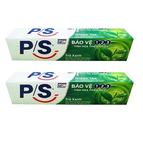 Combo 2 hộp Kem Đánh Răng P/S Bảo Vệ 123 Trà Xanh (190g)