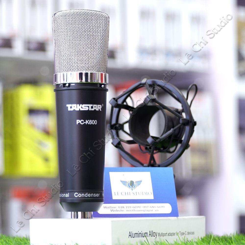 Bộ Mic Hát Livestream Sound Card XOX K10 2020 &amp; Mic Takstar PC K600 . Chất Âm Cực Hay , Âm Thanh Sống Động