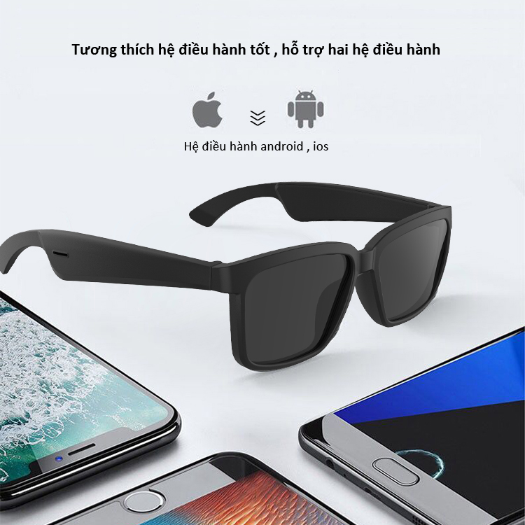 Mắt kính thông minh Bluetooth 5.0 mới nhất, gọi điện, nghe nhạc siêu tiện lợi A2 Frames