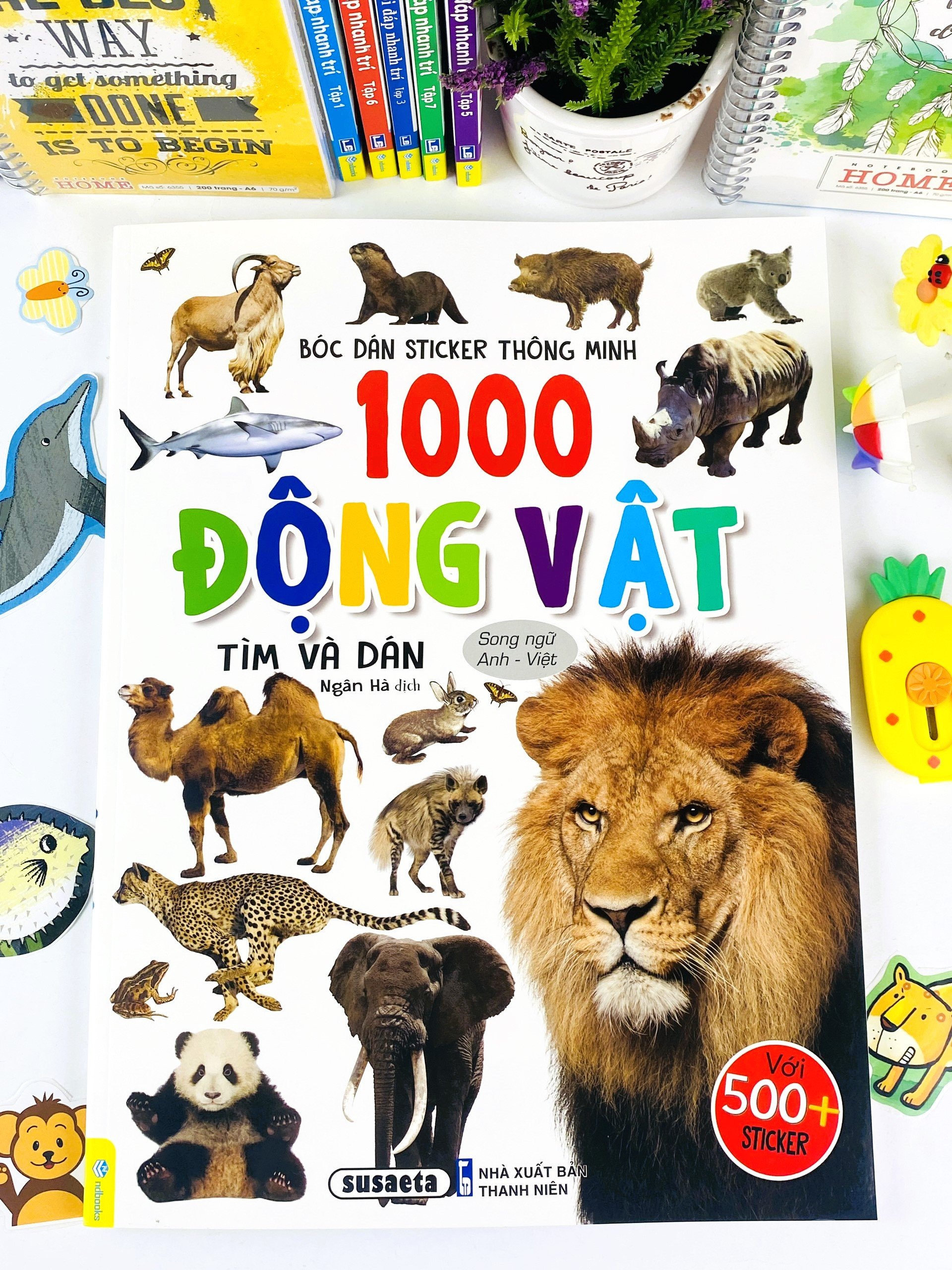 Sách - Bóc Dán Sticker Thông Minh 1000 Động Vật - Tìm Và Dán (Song Ngữ Anh Việt) - ndbooks