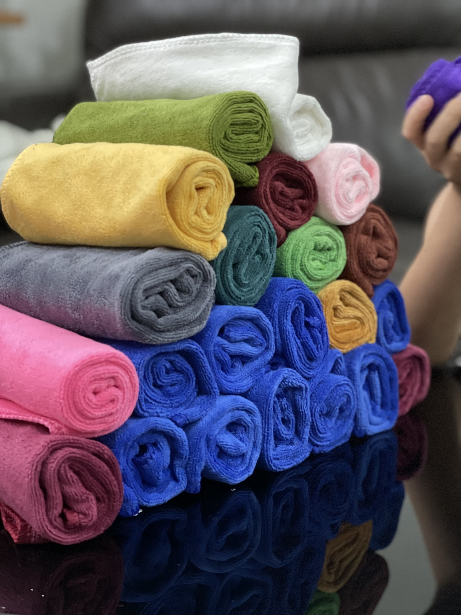 Khăn lau ô tô, lau bếp, lau cửa kính 25 * 50cm