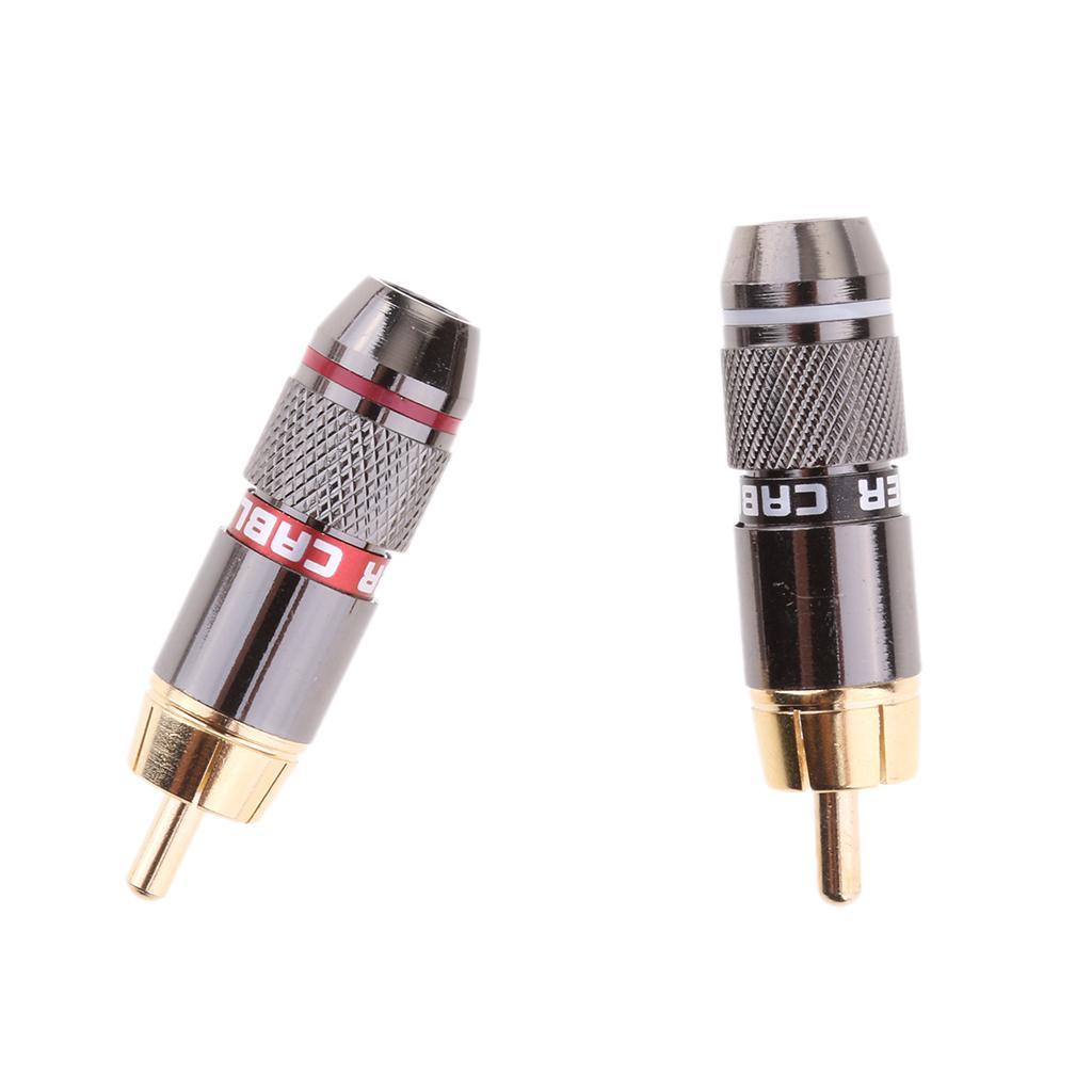 2 Pieces Phono Plug Connector Adapter