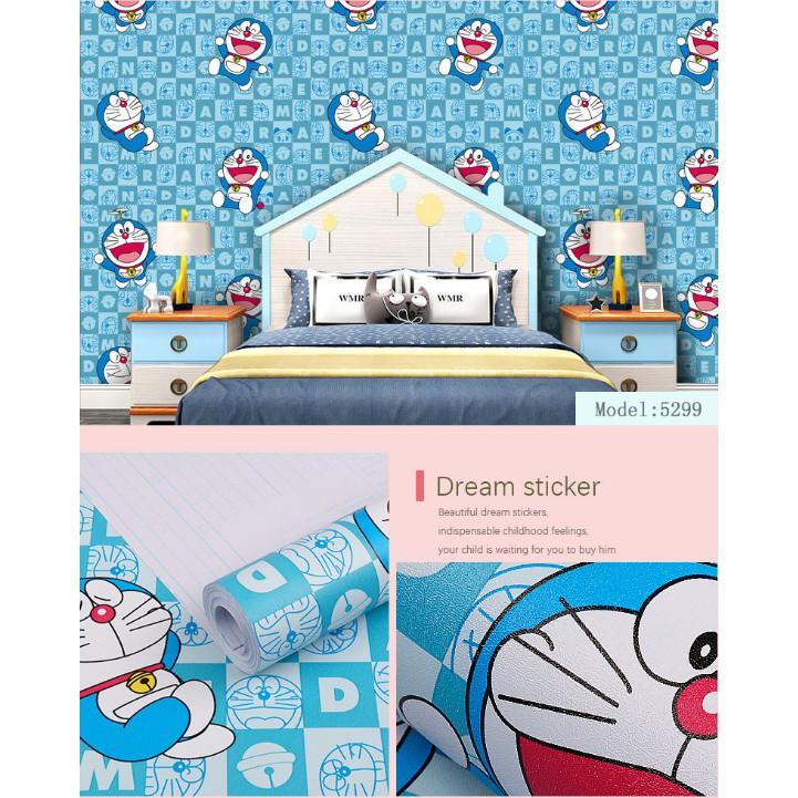 Giấy Dán Tường Trơn Phòng Ngủ Cuộn 10m Có Keo Sẵn Khổ 45cm Đẹp