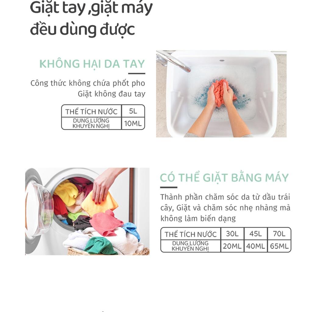 Nước giặt xà phòng DDung hương nắng mai 1 lít giặt sạch sâu đánhbay vết bẩn thân thiện làn da không phai màu