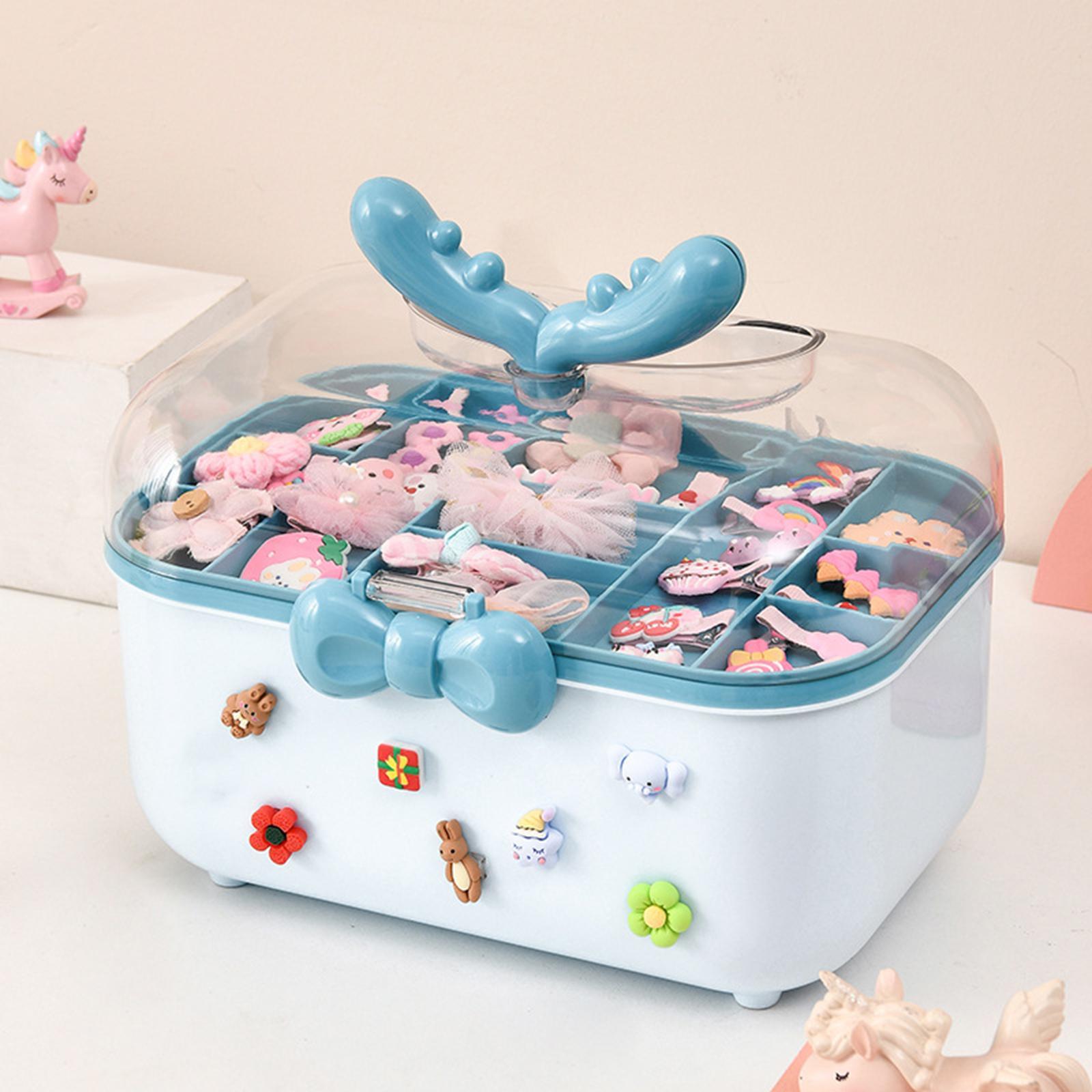 Children Hair Accessories Storage Box Jewelry Organizer Container Hair Accessory Organizer for Hair Clips Necklaces Bracelets