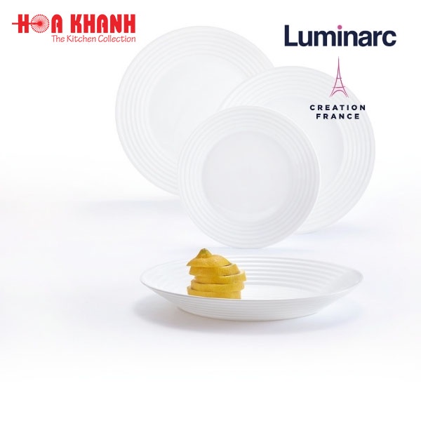 Đĩa Thủy Tinh Luminarc Diwali Harena 27cm đựng thức ăn, kháng vỡ, chịu nhiệt - bộ 3 đĩa - N5804