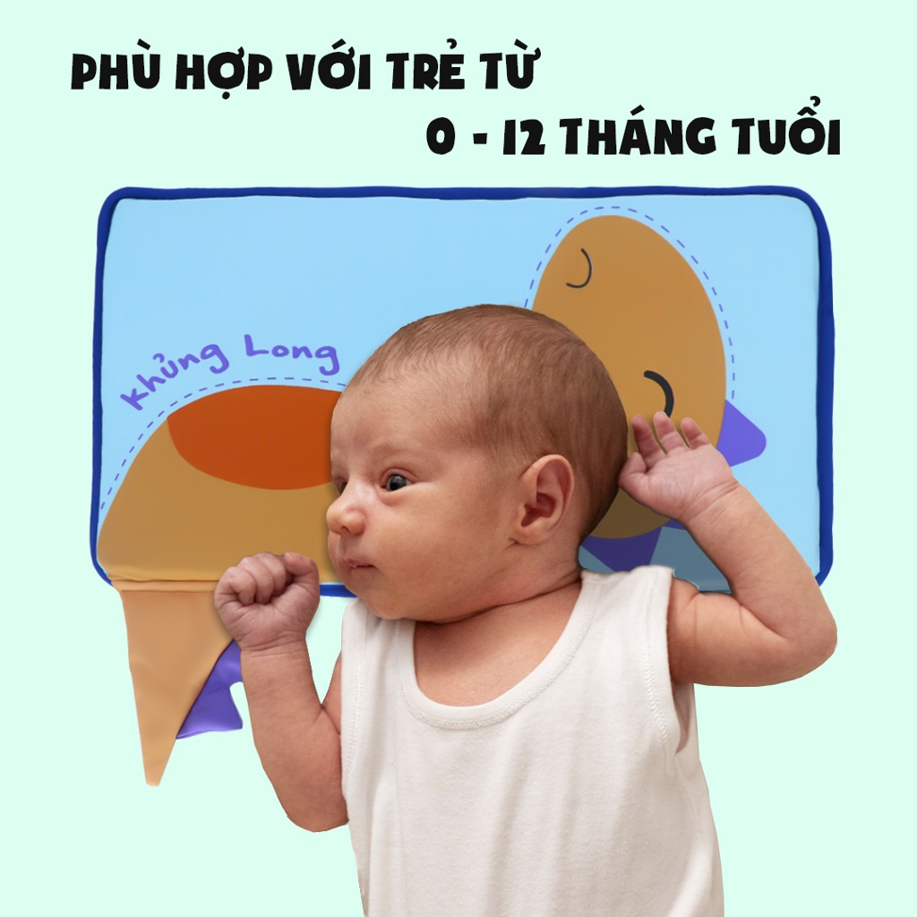 Gối cao su non cho bé PiPoVietnam - hình gấu