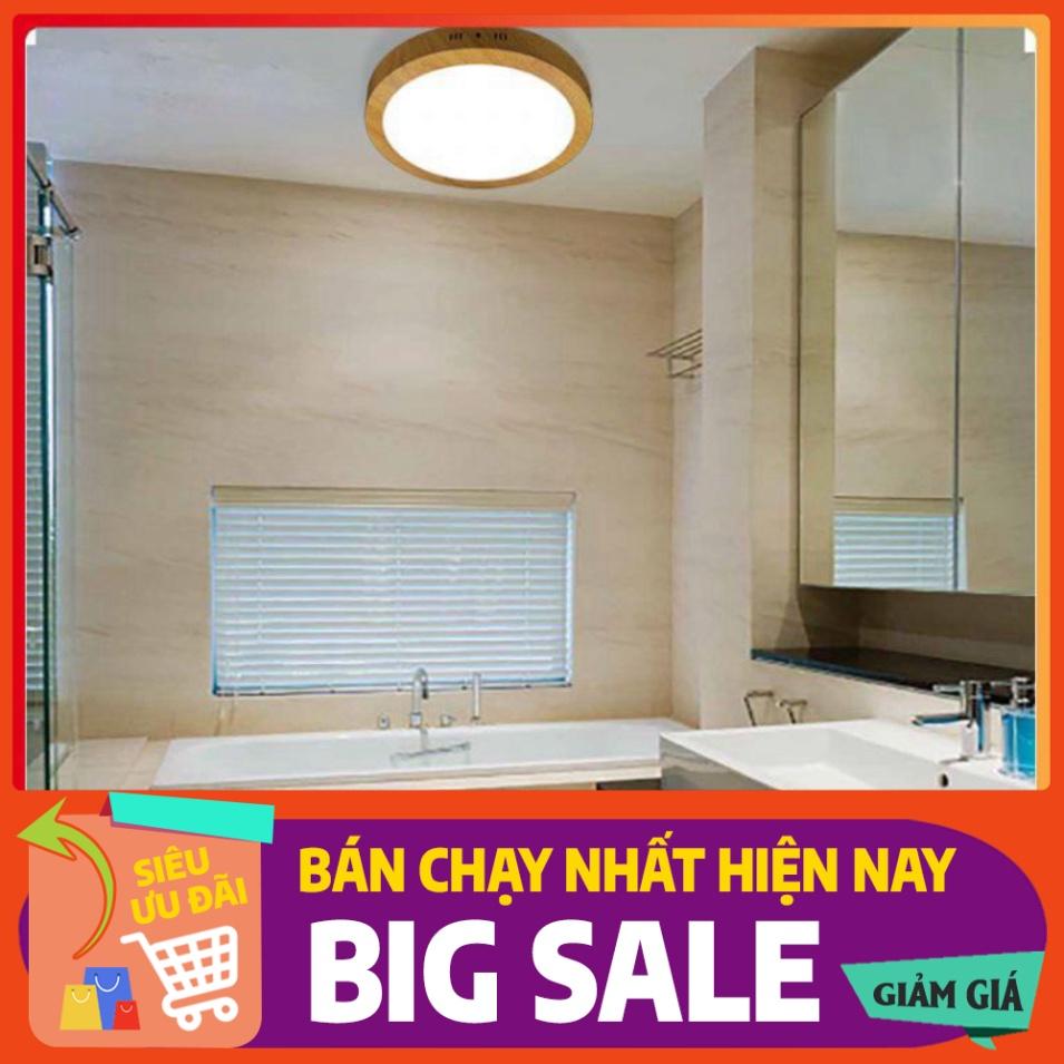 Đèn Ốp Trần Phòng Khách Panel Vân Gỗ Ánh Sáng Trắng