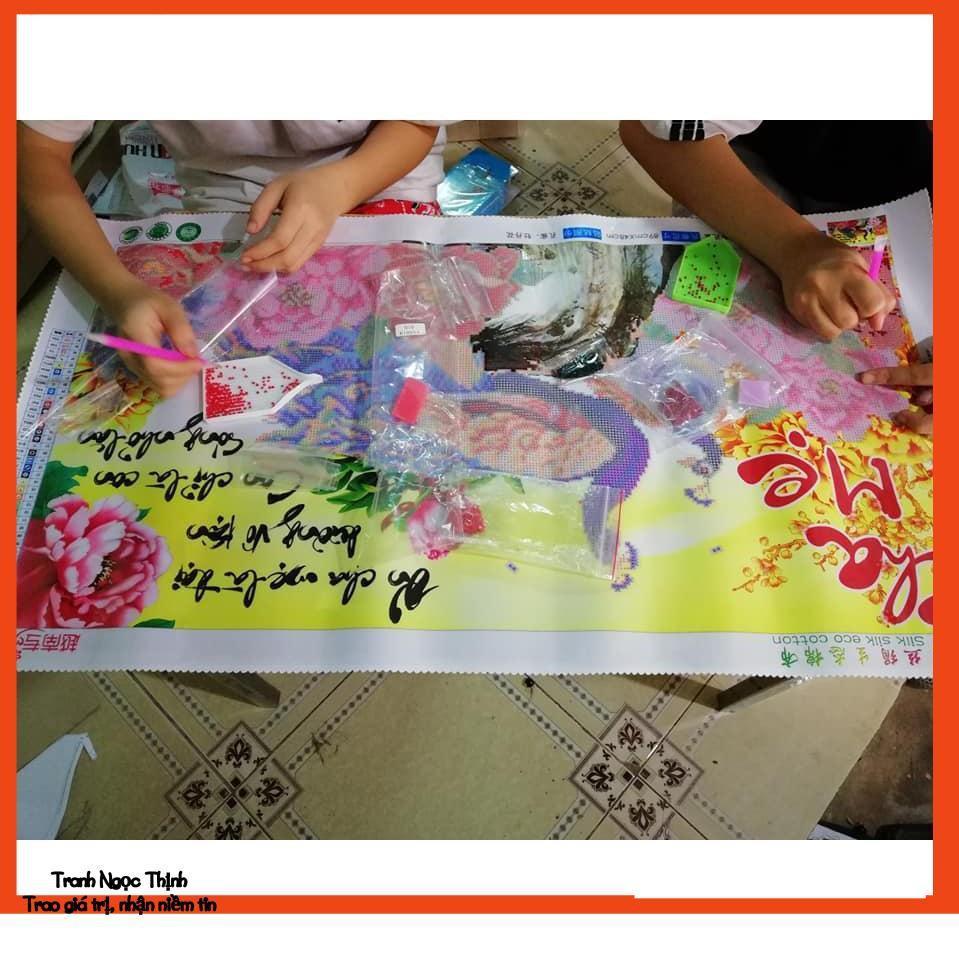 FreeShip 250k Toàn Quốc-Tranh đính đá cao cấp non nước hữu tình- 181x75Cm