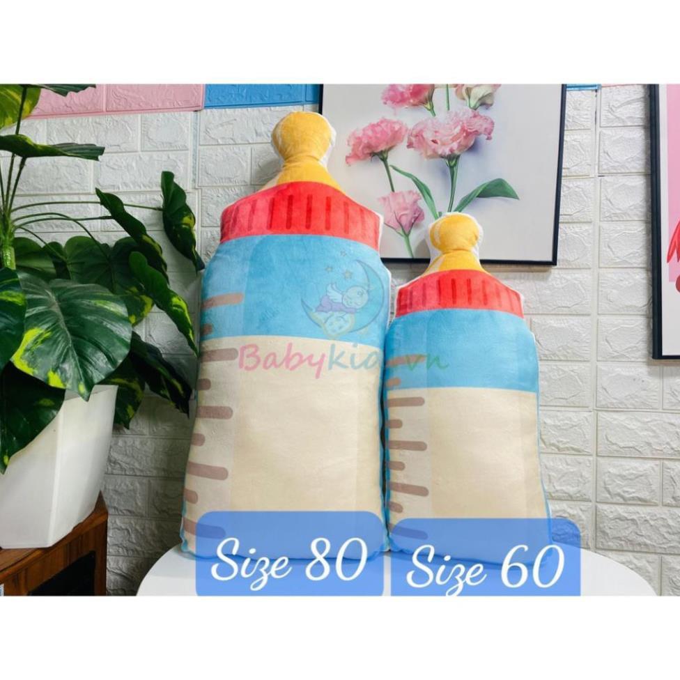 GỐI ÔM NHỒI BÔNG HOA QUẢ, 60-80cm, HANDMADE VN, vỏ nhung có khóa kéo
