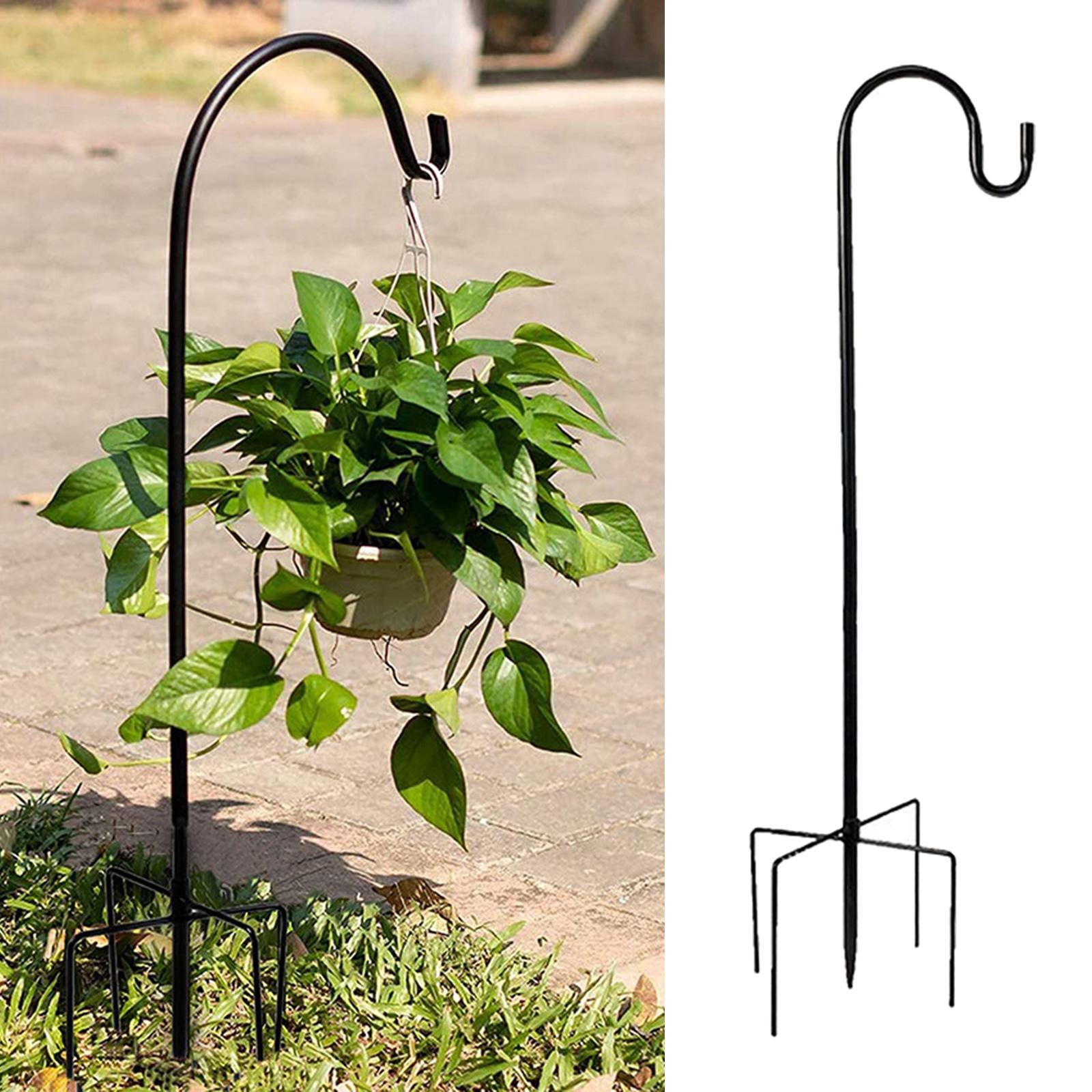 Stable Shepherd Hook Garden Lawn Stake Pole Hanger for Bird Feeder