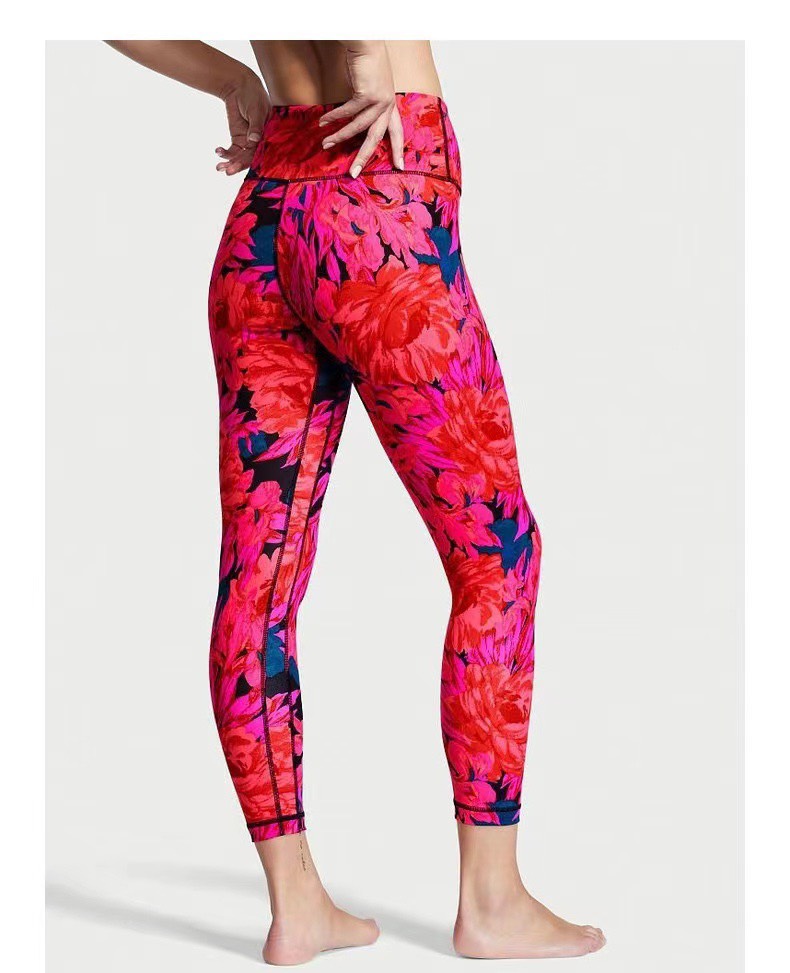 Quần Legging Hoa tập gym, tập yoga PYMSPORT - PYML049 cạp cao, co giãn thoải mái, màu sắc nổi bật