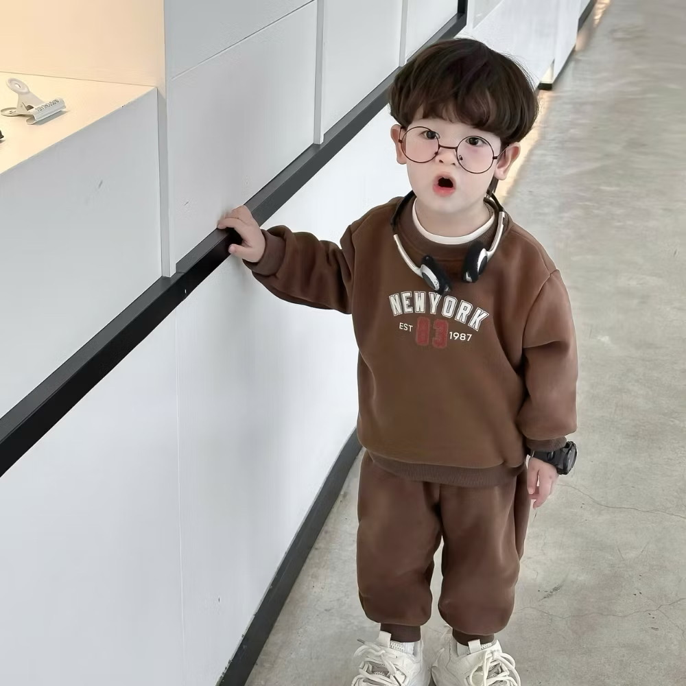 Set Bộ Áo Nỉ Dài Tay Quần NewYork Từ 1-8 TuổI Dành Cho Bé Trai