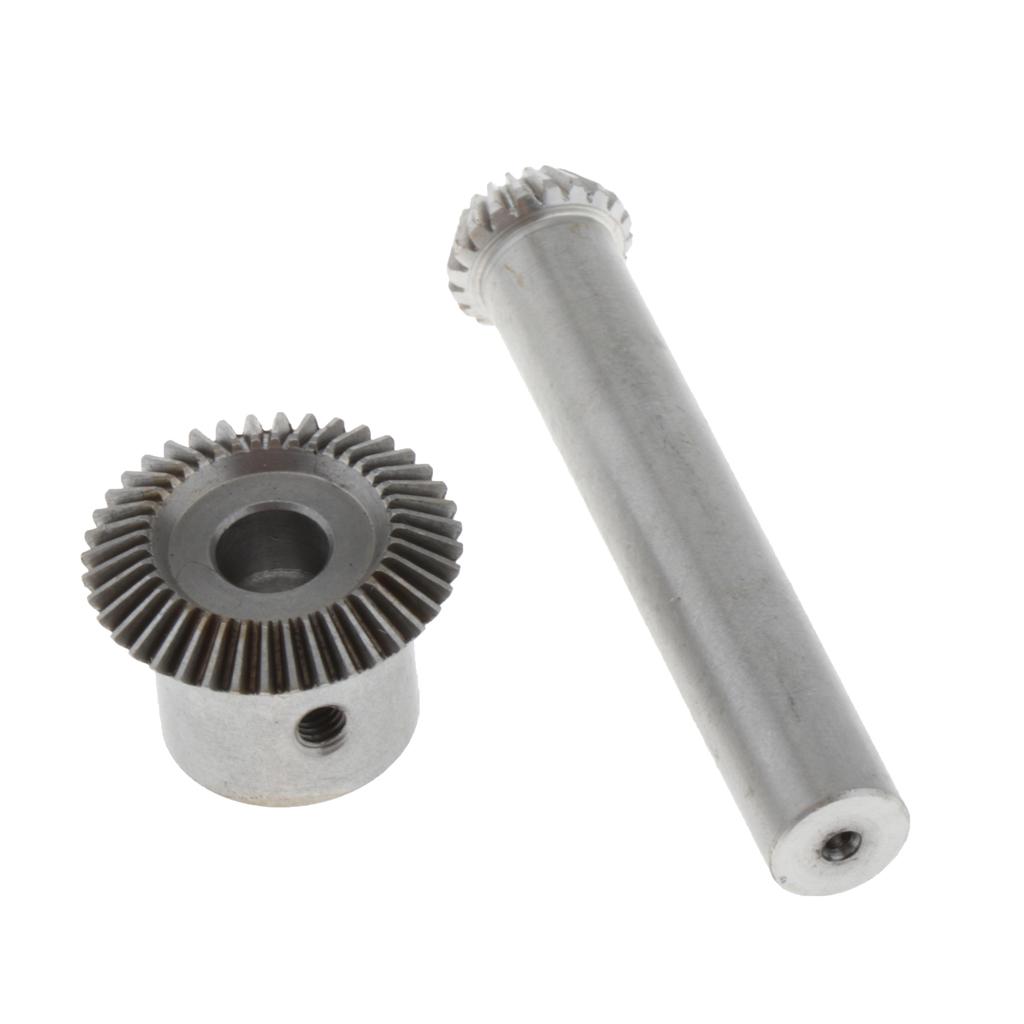 Inox 0.5 Mô Đun 20 Răng & 40 Răng Vát Gear Bộ 6 Mm Đường Kính Lỗ Khoan.
