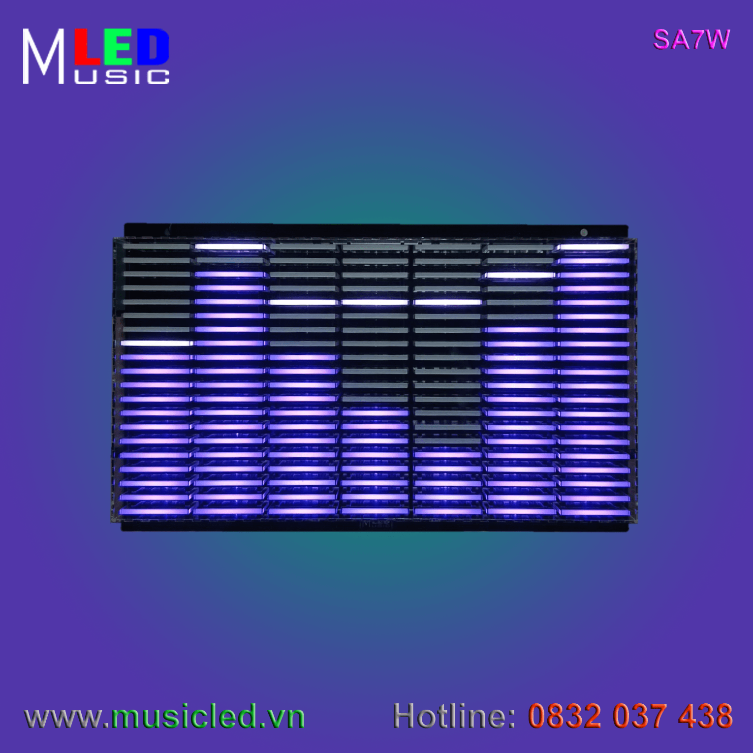 Dàn đèn Music LED nháy theo tần số nhạc 7 cột treo tường