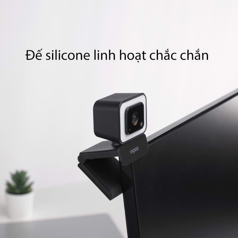 Webcam 1080 HD, lấy nét tự động, tích hợp đèn led trợ sáng Rapoo C270L - Hàng chính hãng