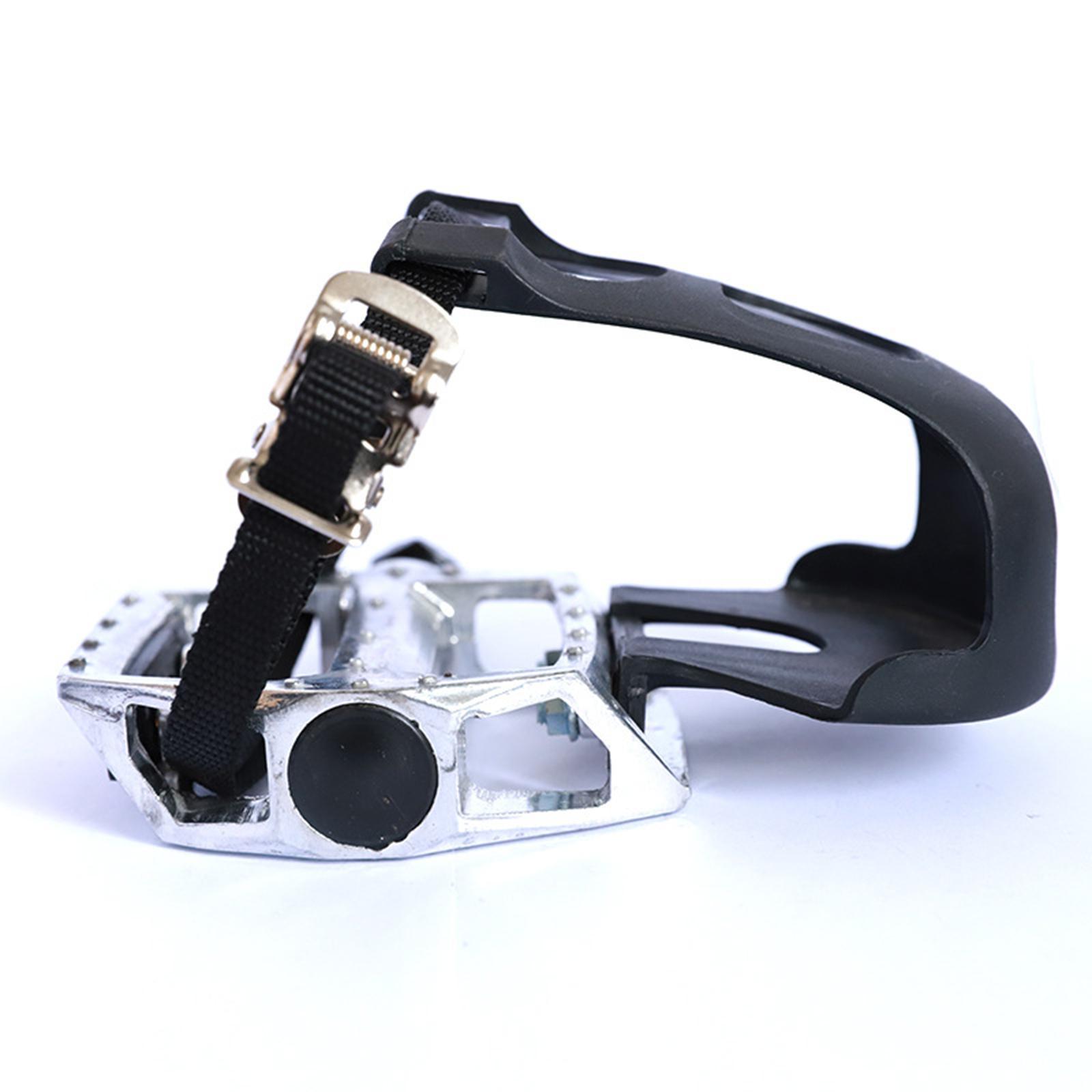 Exercise Bike Pedal with Straps and Toe Clips Platform Pedal 9/16'' or 1/2''