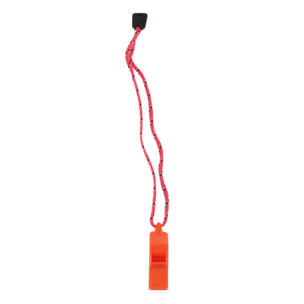 12Pcs Whistle with Lanyard for Safety Hiking Hunting Dog Training Orange