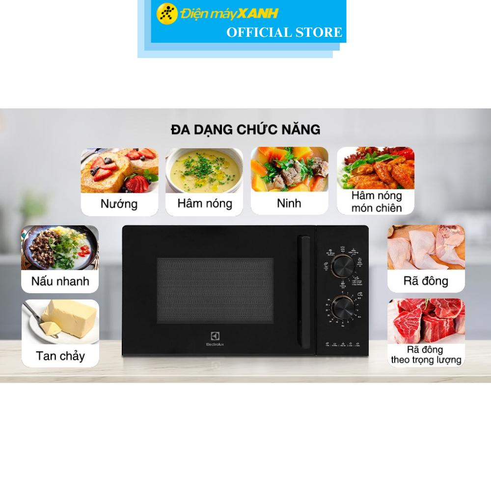 Lò vi sóng có nướng Electrolux EMG20K22B 20 lít - Hàng Chính Hãng
