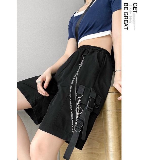 ️UNISEX HOTQuần short kaki phối xích cực chấtHàng chuẩn