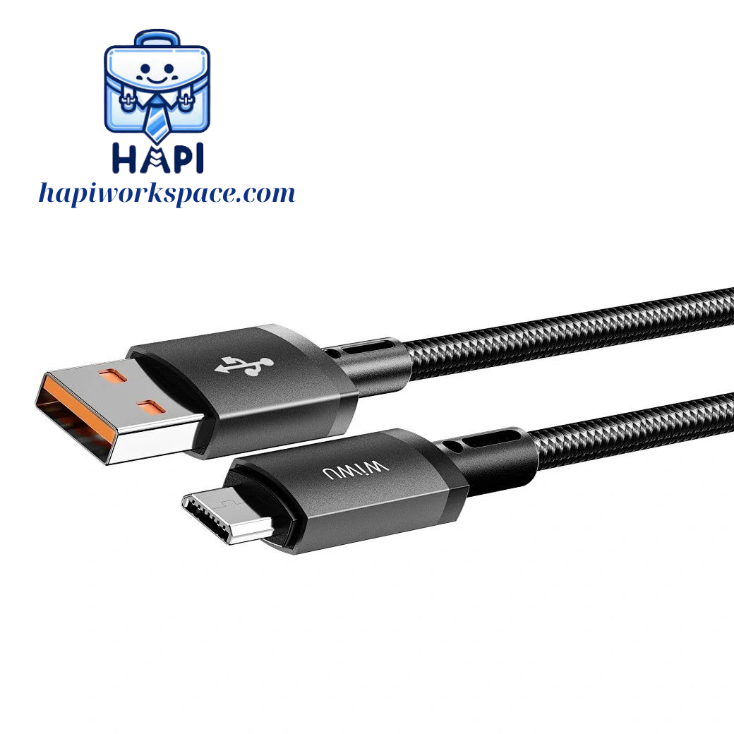 Cáp sạc USB-A to Micro hàng chính hãng WiWU Titanlink Wi-C053: Thiết kế tối giản, vật liệu siêu bền, chống gãy gập