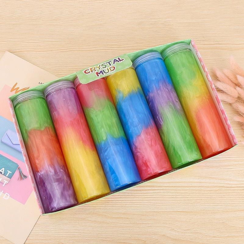 SLIME CHAI LỚN 20CM mix 3 màu galaxy cầu vồng cực đẹp Slam thiết kế độc đáo ấn tượng squishy