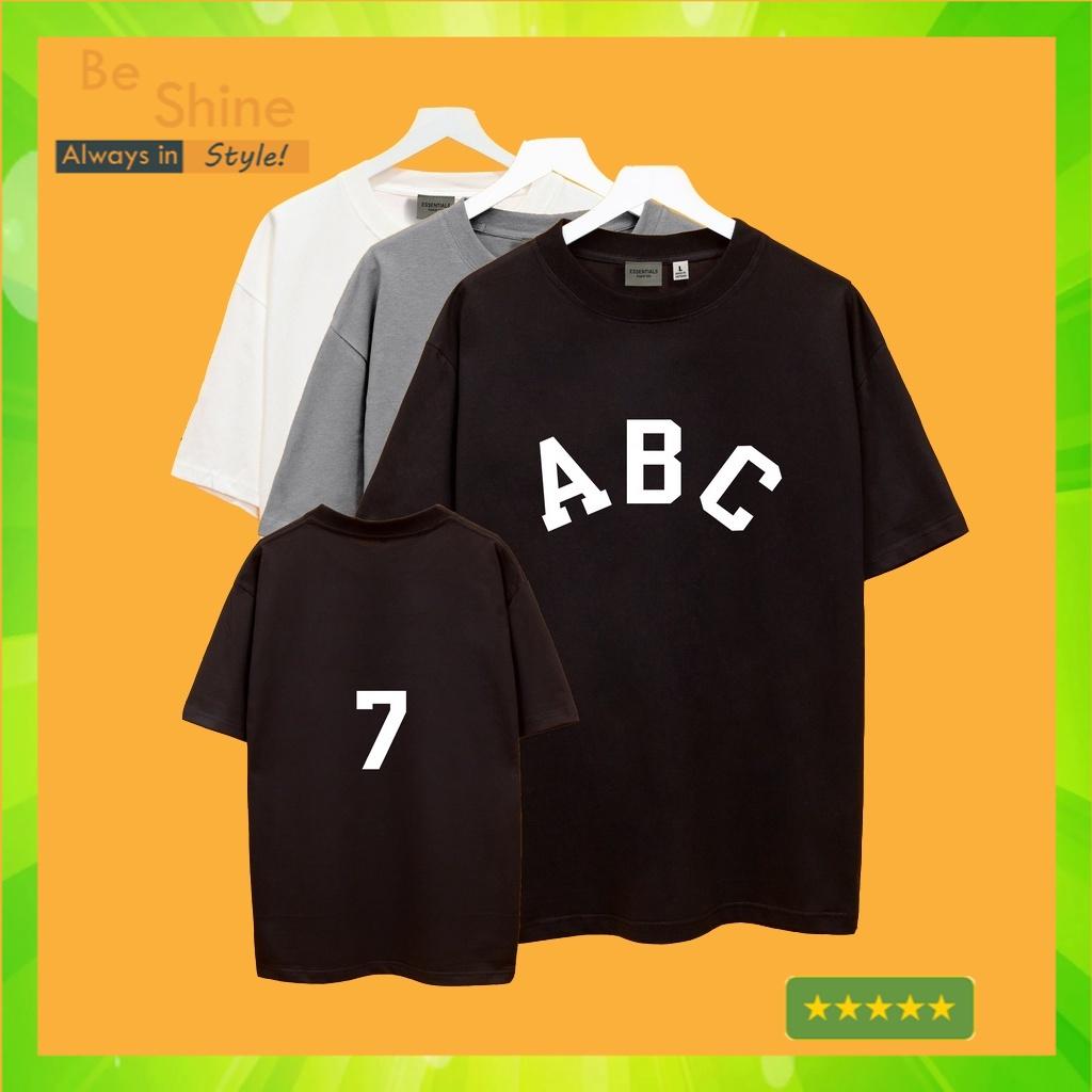Áo thun unisex ABC , Áo Phông Basic Chất Vải Cotton Thời Trang Nam Nữ