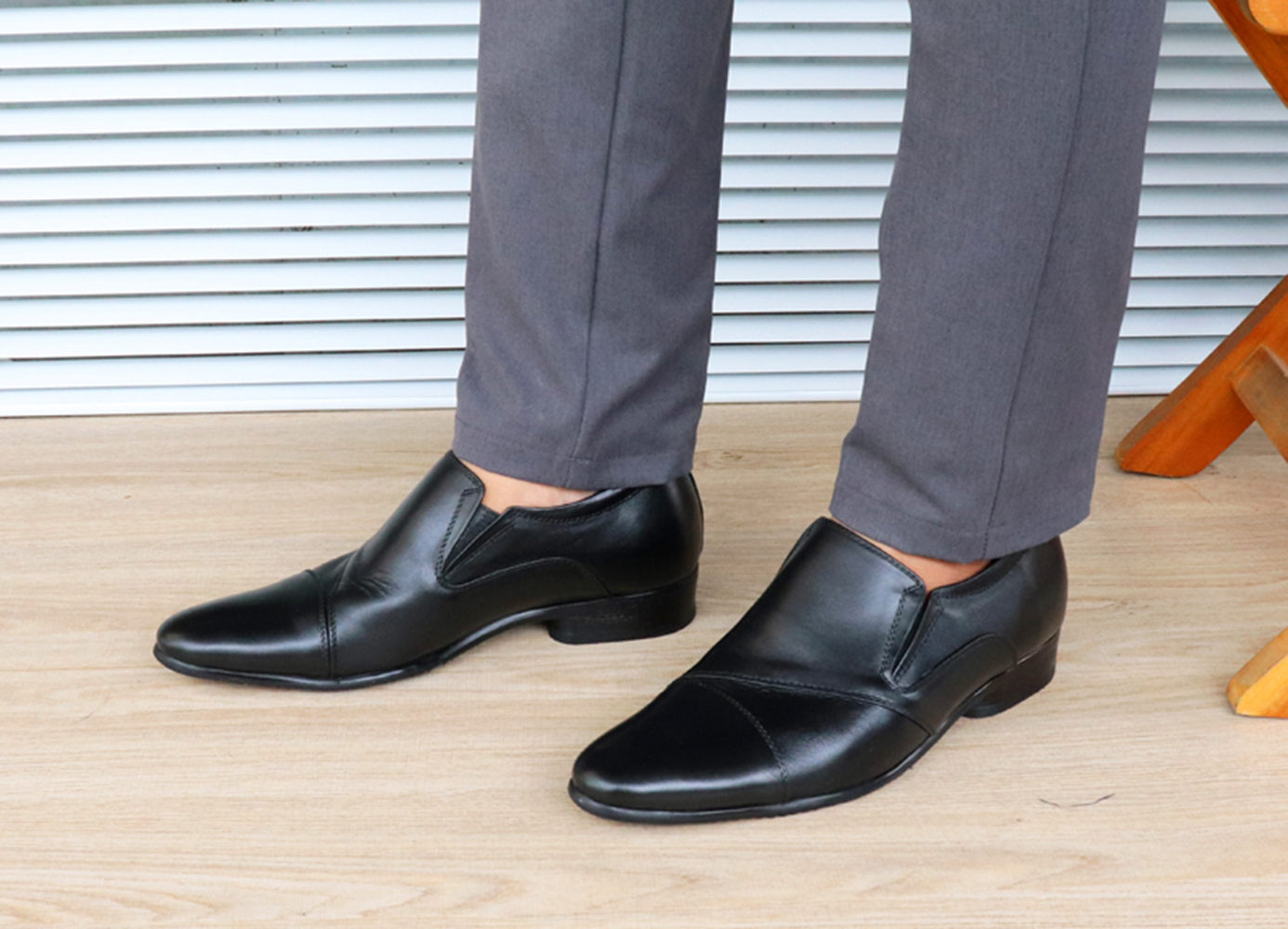GIÀY TĂNG CHIỀU CAO GIÀY CAO DÀNH CHO NAM GIỚI S975 ĐEN TRƠN - CAO 6CM GIÀY ĐỘN NAM CAO VƯỢT TRỘI