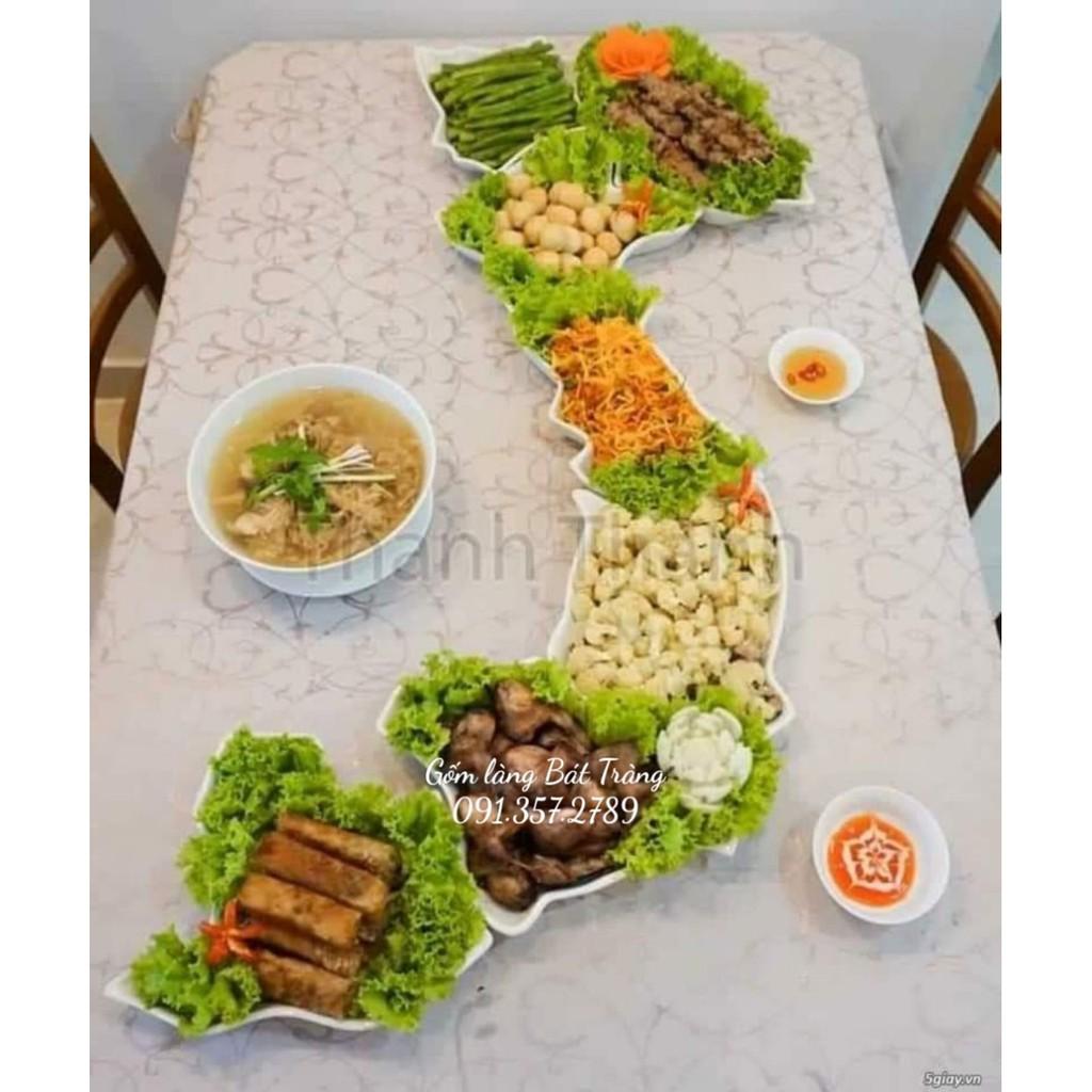 Bộ đồ ăn gốm sứ Bát Tràng trắng