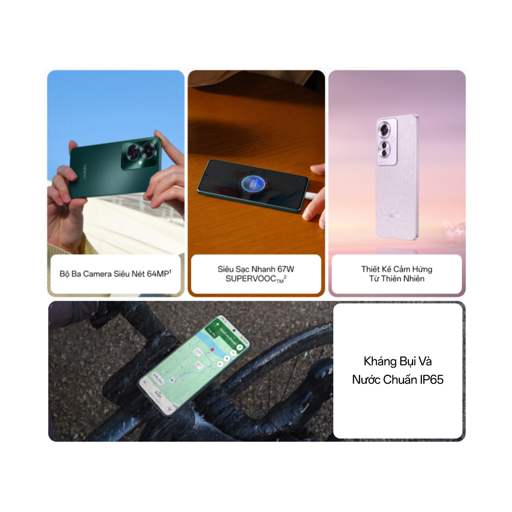 Điện thoại Oppo Reno11 F 5G (8GB/256GB) - Hàng Chính Hãng