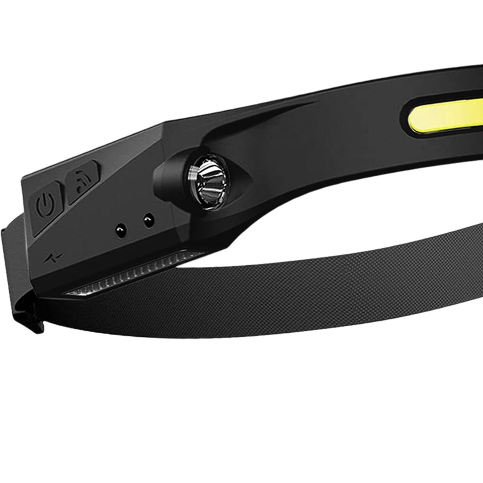 LED Hand Sensor Super Bright Flashlight Headlight for Climbing