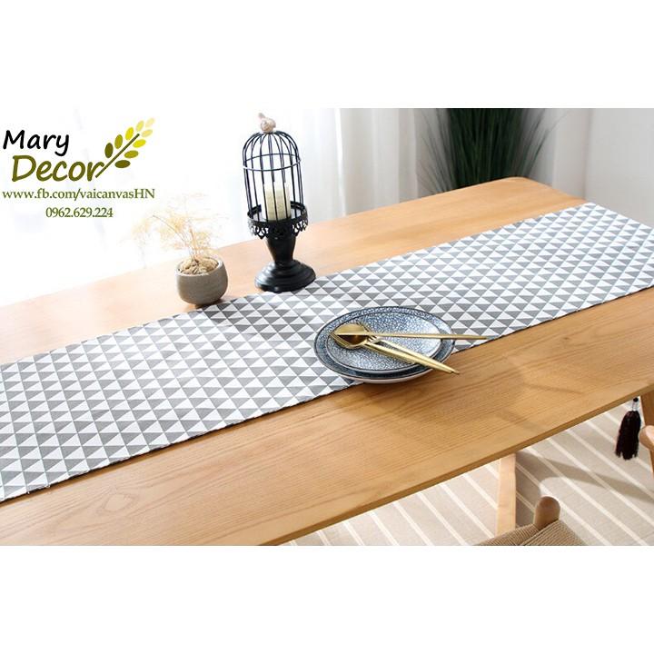 KHĂN RUNNER MARY DECOR - TAM GIÁC XÁM KR-B10